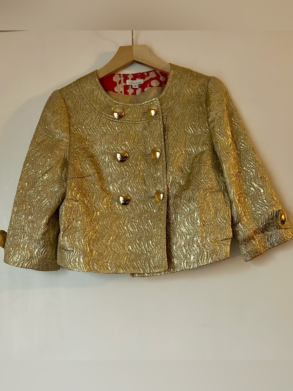 Vintage styled  Gold cropped jacket
